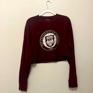 Cropped Long Sleeve University of Chicago College Tee